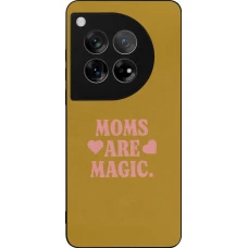 Coque OnePlus 12 - Silicone rigide noir Mom 2026 Are Magic
