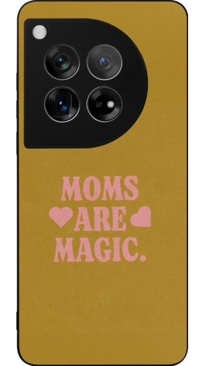 Coque OnePlus 12 - Silicone rigide noir Mom 2026 Are Magic