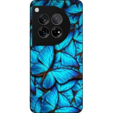 OnePlus 12 Case Hülle - Silikon schwarz Papillon bleu