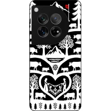 Coque OnePlus 12 - Silicone rigide noir Poya Suisse 2 noir