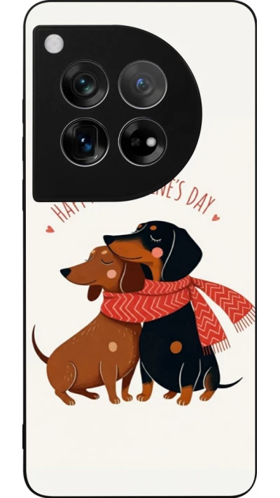 Coque OnePlus 12 - Silicone rigide noir Saint Valentines Day 26 Happy Valentine
