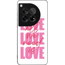 Coque OnePlus 12 - Silicone rigide noir Saint Valentines Day 26 Love all we need is
