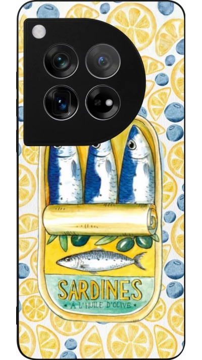 Coque OnePlus 12 - Silicone rigide noir Sardines in oil 2026
