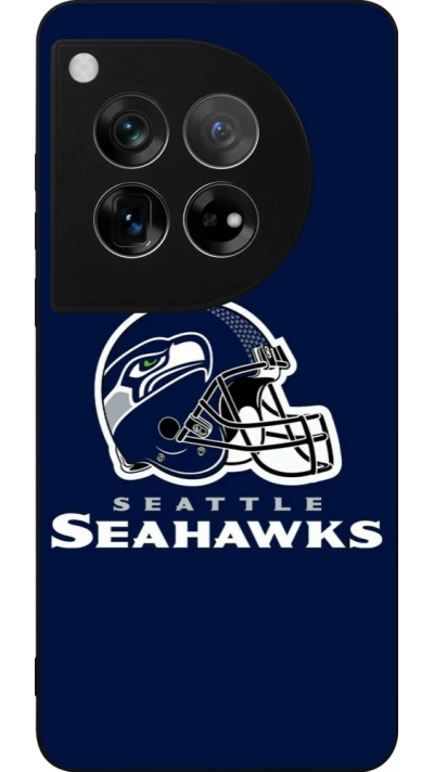 Coque OnePlus 12 - Silicone rigide noir Super Bowl 26 Seattle 3