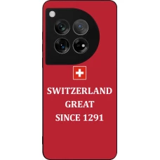 OnePlus 12 Case Hülle - Silikon schwarz Switzerland Great Since 1291