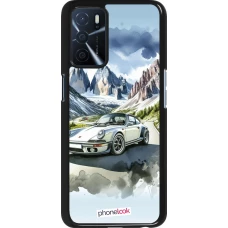 OPPO A16s Case Hülle - Porsche 911 Berg Aquarell