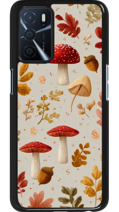 Coque OPPO A16s - Autumn 26 Mushrooms and leaves