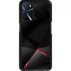Oppo A16s Case Hülle - Black Red Lines