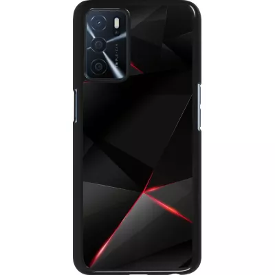 Oppo A16s Case Hülle - Black Red Lines