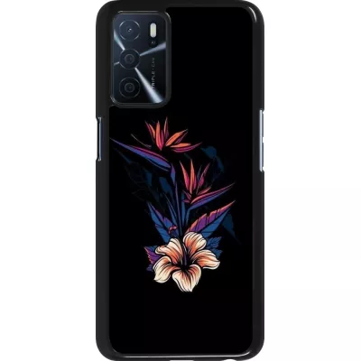 Coque Oppo A16s - Dark Flowers