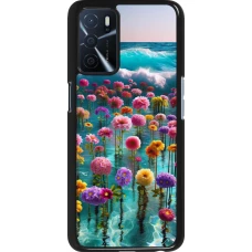 OPPO A16s Case Hülle - Blumenmeer Wellen