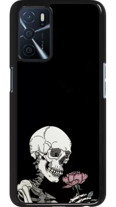 OPPO A16s Case Hülle - Halloween 2023 rose and skeleton