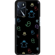 OPPO A16s Case Hülle - Halloween 2024 colorful ghosts
