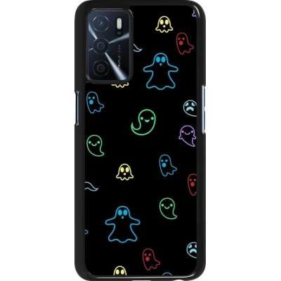 OPPO A16s Case Hülle - Halloween 2024 colorful ghosts