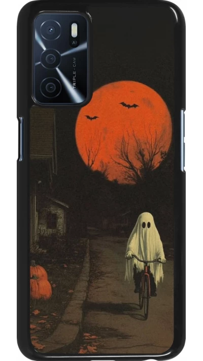 OPPO A16s Case Hülle - Halloween 2025 Ghost on a bicycle
