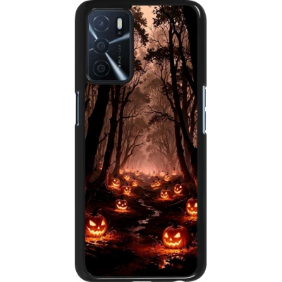 OPPO A16s Case Hülle - Halloween 2025 Road of Terrifying Pumpkins