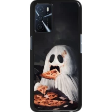 Coque OPPO A16s - Halloween 2026 Ghost eating pizza