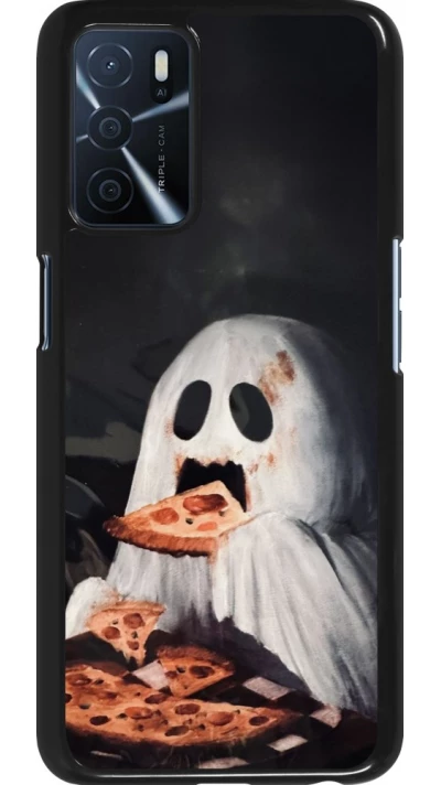 OPPO A16s Case Hülle - Halloween 2026 Ghost eating pizza