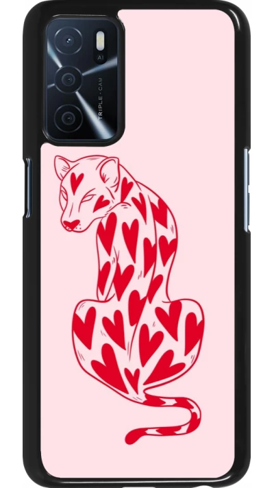 Coque OPPO A16s - Leopard with hearts 2026