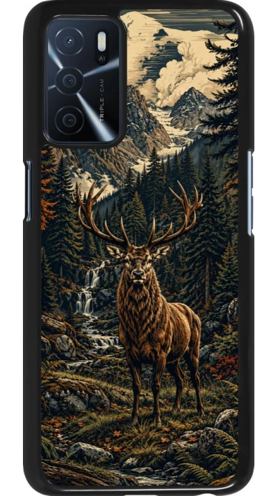 Coque OPPO A16s - Linocut Cerf