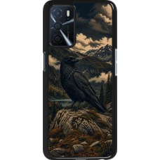 Coque OPPO A16s - Linocut Grand Corbeau