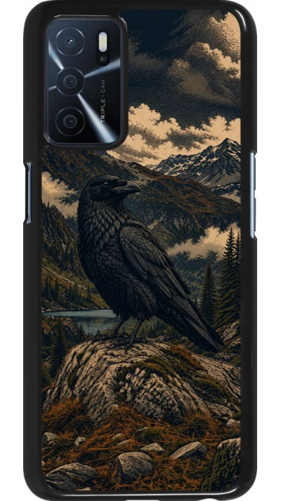 Coque OPPO A16s - Linocut Grand Corbeau