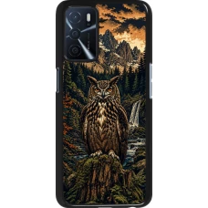Coque OPPO A16s - Linocut Grand-Duc