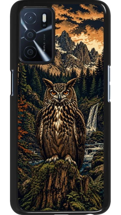 Coque OPPO A16s - Linocut Grand-Duc