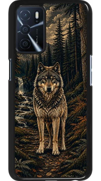 Coque OPPO A16s - Linocut Loup