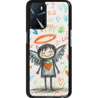 Coque OPPO A16s - Little Angel Sketch Love