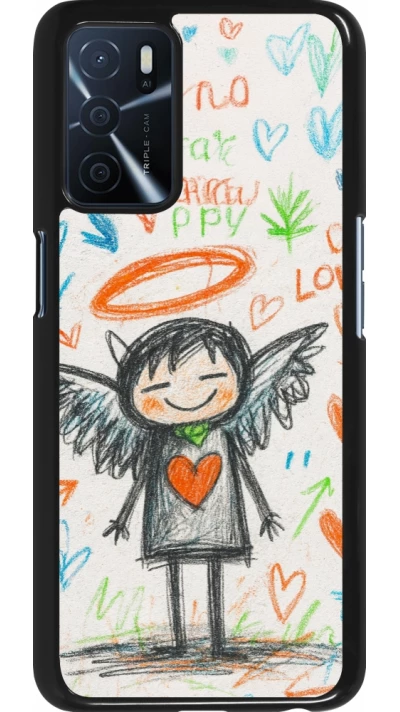 Coque OPPO A16s - Little Angel Sketch Love