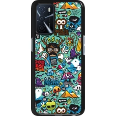 OPPO A16s Case Hülle - Mixed Cartoons Turquoise