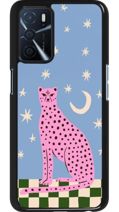 OPPO A16s Case Hülle - Pink leopard with stars 2026
