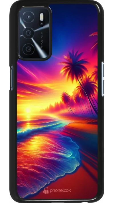 OPPO A16s Case Hülle - Strand Sonnenuntergang auffällig