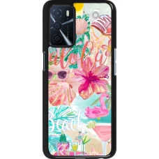 Coque OPPO A16s - Preppy Collage Aloha