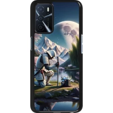 OPPO A16s Case Hülle - Samurai Katana Mond