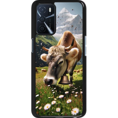 OPPO A16s Case Hülle - Kuh Berg Wallis