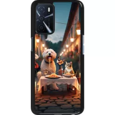 Coque OPPO A16s - Valentine 2024 Dog & Cat Candlelight