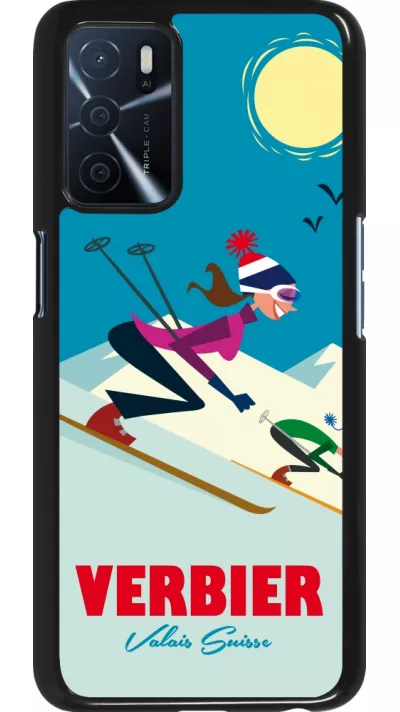 Oppo A16s Case Hülle - Verbier Ski Downhill