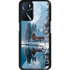 Coque OPPO A16s - Winter 25 Winter house forest day