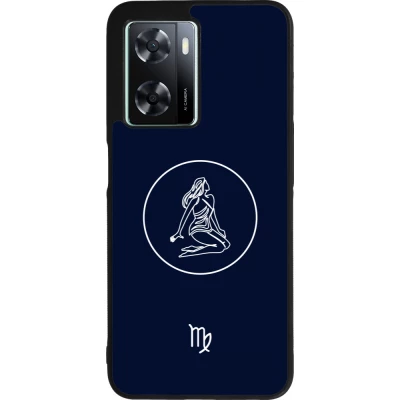 Coque OPPO A57 5G - Silicone rigide noir Astrologie Vierge