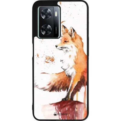 OPPO A57 5G Case Hülle - Silikon schwarz Autumn 21 Fox
