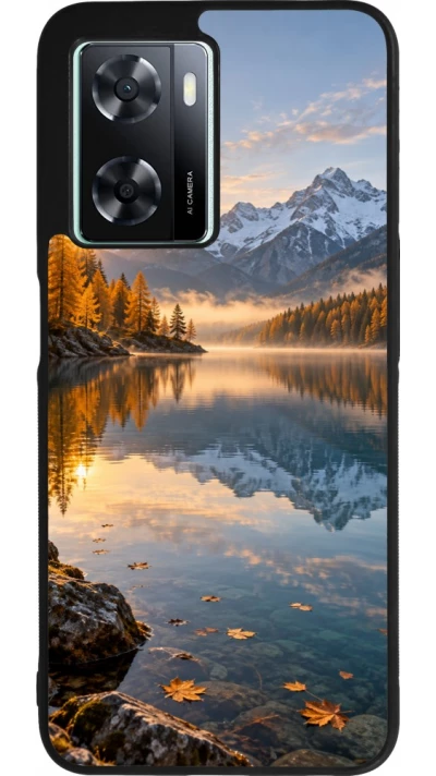 Coque OPPO A57 5G - Silicone rigide noir Autumn 26 Autumn lake