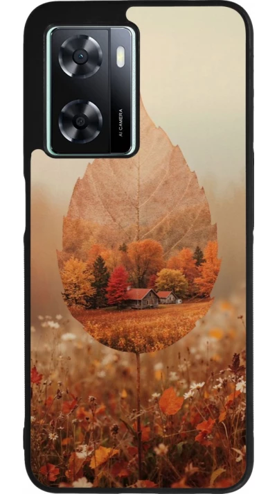Coque OPPO A57 5G - Silicone rigide noir Autumn 26 Autumn leaf