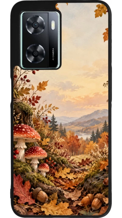 Coque OPPO A57 5G - Silicone rigide noir Autumn 26 Illustrated Autumn