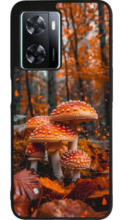 Coque OPPO A57 5G - Silicone rigide noir Autumn 26 Mushrooms in the woods