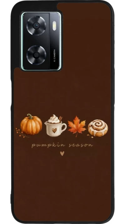 Coque OPPO A57 5G - Silicone rigide noir Autumn 26 Pumpkin season