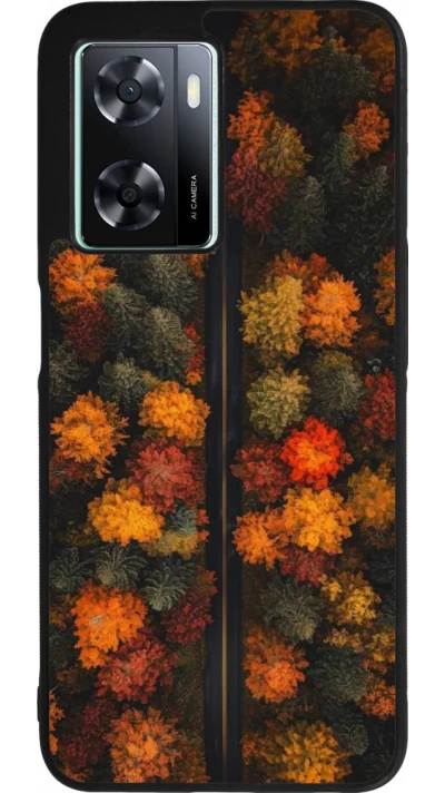Coque OPPO A57 5G - Silicone rigide noir Autumn 26 Road in autumn