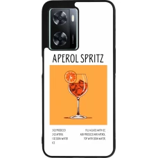 Coque OPPO A57 5G - Silicone rigide noir Cocktail recette Aperol Spritz