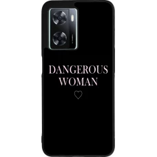 Coque OPPO A57 5G - Silicone rigide noir Dangerous woman